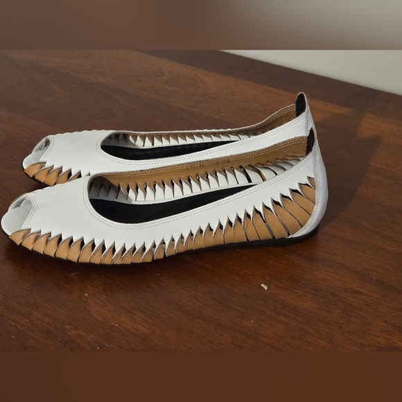 Donald Pliner Size 6.5M Eda Open Toe Sandal Ballet Flats - Picture 10 of 12